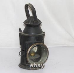 Vintage Iron Lamp Railroad Lantern Train Light Signal Globe -12110