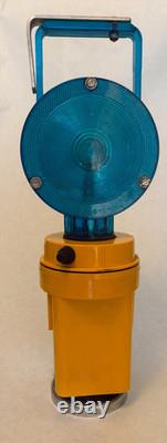 Vintage JULIAN McDERMOTT LED Handle Railroad BLUE LIGHT Lantern used WORKING Vintage JULIAN McDERMOTT LED Handle Railroad BLUE LIGHT Lantern used WORKING