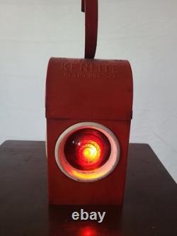 Vintage Kenyon's KENLITE Railway Signal Lamp British Rail Lantern BS3143 Red