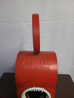 Vintage Kenyon's KENLITE Railway Signal Lamp British Rail Lantern BS3143 Red
