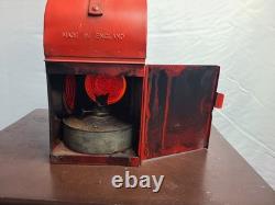 Vintage Kenyon's KENLITE Railway Signal Lamp British Rail Lantern BS3143 Red