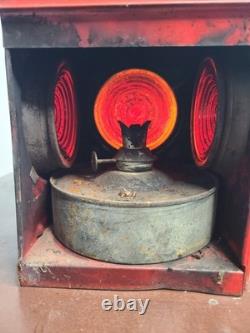 Vintage Kenyon's KENLITE Railway Signal Lamp British Rail Lantern BS3143 Red