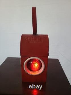 Vintage Kenyon's KENLITE Railway Signal Lamp British Rail Lantern BS3143 Red