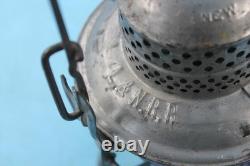 Vintage L&n Railroad Short Red Etched Globe Hand Lantern