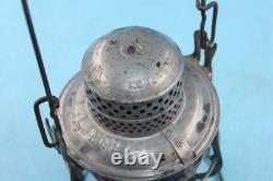 Vintage L&n Railroad Short Red Etched Globe Hand Lantern