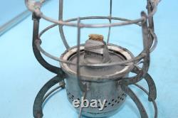 Vintage L&n Railroad Short Red Etched Globe Hand Lantern