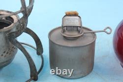 Vintage L&n Railroad Short Red Etched Globe Hand Lantern