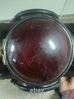 Vintage LH Adlake Chicago Non-Sweating 4 Way Railroad Lamp Converted to Electric