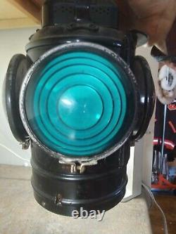 Vintage LH Adlake Chicago Non-Sweating 4 Way Railroad Lamp Converted to Electric