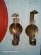 Vintage Lot Scott railroad coach lamp Pullman Silver palace car Brass Oil Lamps