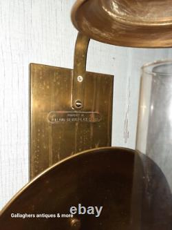 Vintage Lot Scott railroad coach lamp Pullman Silver palace car Brass Oil Lamps