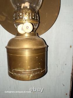 Vintage Lot Scott railroad coach lamp Pullman Silver palace car Brass Oil Lamps