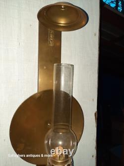 Vintage Lot Scott railroad coach lamp Pullman Silver palace car Brass Oil Lamps