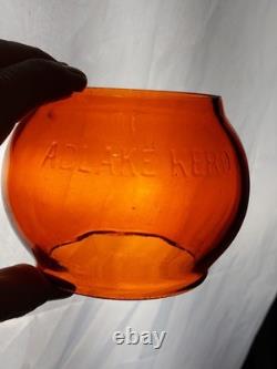 Vintage NORTHERN PACIFIC RAILROAD Lantern N. P. RY. AMBER Globe Adlake Kero CLEAN