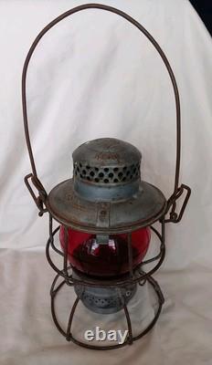 Vintage NYCS Adlake Kero Railroad Kerosene Lamp Train Light Lantern USA