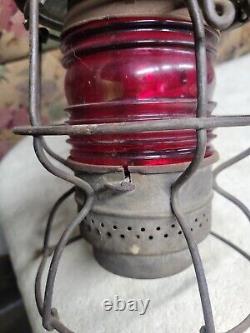 Vintage Nickle Plate Railroad Red Lantern NKP Adlake Kerosene