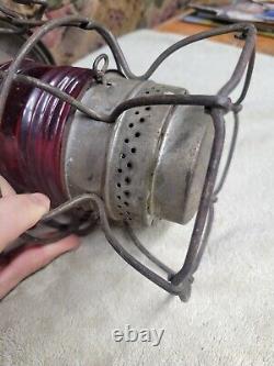 Vintage Nickle Plate Railroad Red Lantern NKP Adlake Kerosene