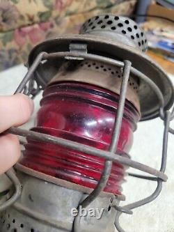 Vintage Nickle Plate Railroad Red Lantern NKP Adlake Kerosene