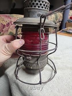 Vintage Nickle Plate Railroad Red Lantern NKP Adlake Kerosene