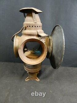 Vintage Non Sweating Adlake Lamp Railroad Signal Lamp Blue Lens