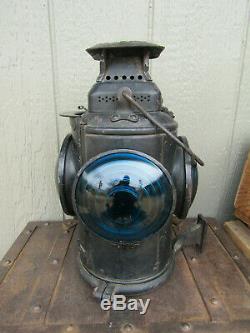 Vintage Old Adlake Non-Sweating Railroad Lantern withMounting Bracket Original