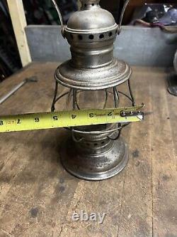 Vintage Old Rare Oil Lantern C. T Ham Brass Conductors Railroad RR Globe USA