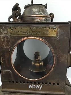 Vintage Original Preloved LNER Steel And Copper Railway Lamp/Lantern