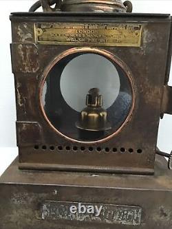 Vintage Original Preloved LNER Steel And Copper Railway Lamp/Lantern