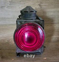 Vintage Original Railroad Lantern Antique collectible kerosene oil Railway lamp