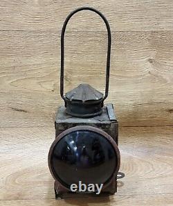 Vintage Original Railroad Lantern Antique collectible kerosene oil Railway lamp