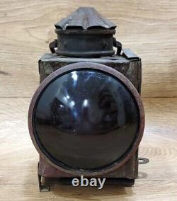 Vintage Original Railroad Lantern Antique collectible kerosene oil Railway lamp