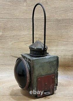 Vintage Original Railroad Lantern Antique collectible kerosene oil Railway lamp