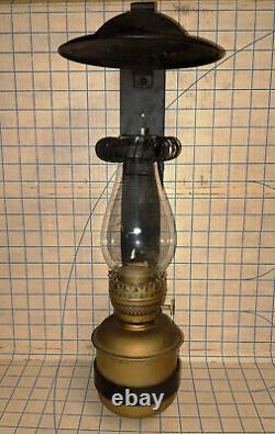 Vintage PLUME Atwood OXFORD Oil Lantern Railroad Burner Lamp DRESSEL Wall Mount