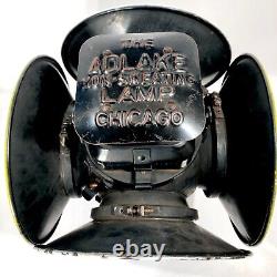 Vintage PRR Railroad 4 Way Yard Switch Adlake Non Sweat Lamp Lantern With Day Targ