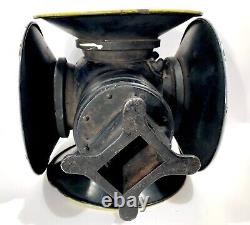 Vintage PRR Railroad 4 Way Yard Switch Adlake Non Sweat Lamp Lantern With Day Targ