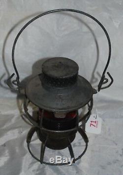 Vintage Prr Dressel Arlington Nj Red Globerailroad Lantern Lamp