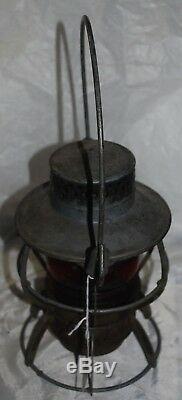 Vintage Prr Dressel Arlington Nj Red Globerailroad Lantern Lamp