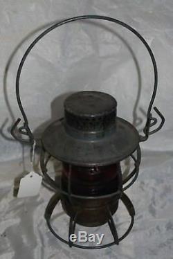 Vintage Prr Dressel Arlington Nj Red Globerailroad Lantern Lamp