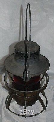 Vintage Prr Dressel Arlington Nj Red Globerailroad Lantern Lamp