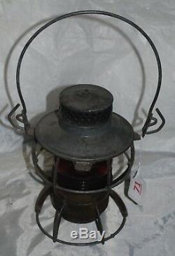 Vintage Prr Dressel Arlington Nj Red Globerailroad Lantern Lamp