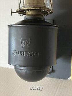 Vintage Prr Pennsylvania Railroad Wall Mounted Urbana Oil Lamp