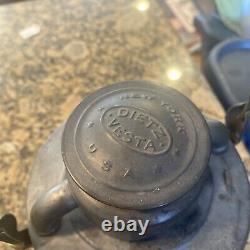 Vintage RARE Blue globe Railroad Lantern Dietz Vesta New York U. S. A Antique