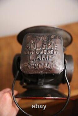 Vintage Railroad Adlake 4 Way Non Sweating Switch Signal Lantern Chicago train