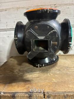 Vintage Railroad Adlake 4 Way Signal Lamp / Switch Lantern with Lenses