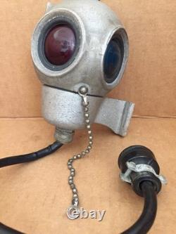 Vintage Railroad Caboose Marker Light Lamp- Attributed Pyle National Glass