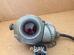 Vintage Railroad Caboose Marker Light Lamp- Attributed Pyle National Glass