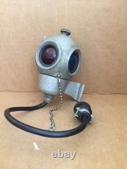 Vintage Railroad Caboose Marker Light Lamp- Attributed Pyle National Glass