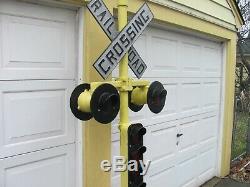 Vintage Railroad Crossing Signal with lights & bell