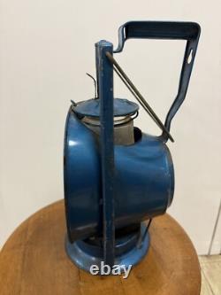 Vintage Railroad Dietz Acme Inspector Lamp Blue No. 20 Globe