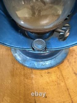 Vintage Railroad Dietz Acme Inspector Lamp Blue No. 20 Globe